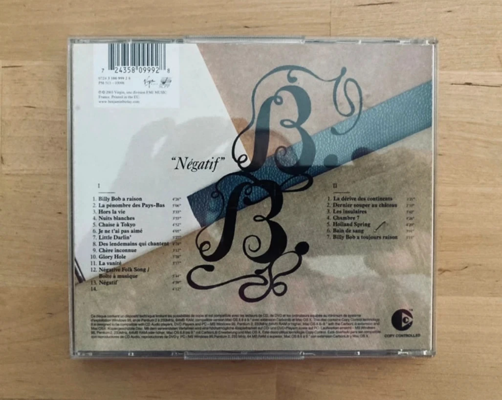 CD Benjamin Biolay Négatif. – photo 4
